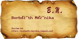 Borbáth Mónika névjegykártya